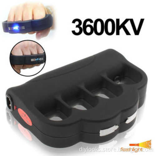 Self-defensive Security Knuckles Stun Gun with FlashlightNew